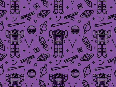 Space pattern adobeillustrator art artwork colored design dribbble grid illustration outline vector