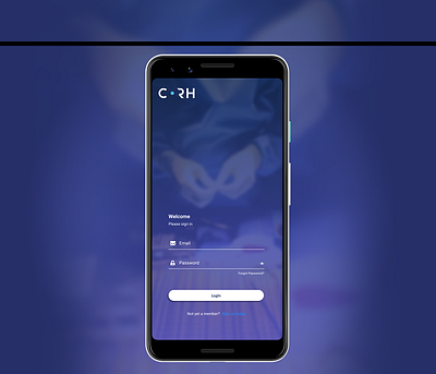 CORH Login mobile app design mobile login mobile ui