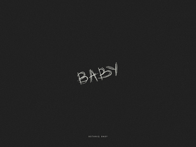 Botaniq Baby baby branding chalk hand lettering logo typography