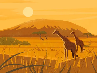 Kilimanjaro design icon illustration typography 动画