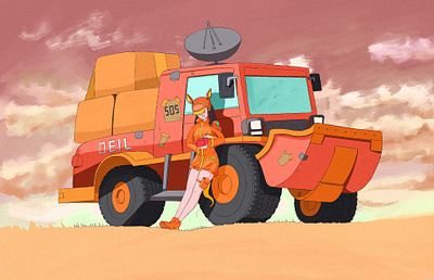 Sandstorm-Bulldozer design illustration