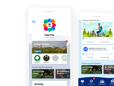 UX/UI for environmentally friendly Social Media app design digital design ui ux uxui