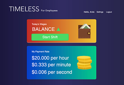 Simple Employee Dashboard dashboad finance finances financial dashboard flat gradient minimal modern simple ui web