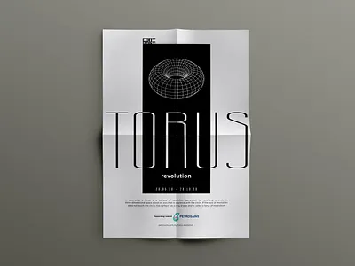 TORUS REVOLUTION POSTER /// PETROSAINS ADS aesthetic art direction concept design design illustrator minimal poster art poster design typography vector