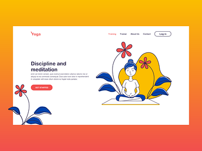 Design web Yoga Discipline adobe ilustrator adobe xd adobexd adobexddesaigner bestdesign daily ui daily ux desipline meditaton illustration ui uiinspiration uiux uiuxdesign uiuxdesigner userinterface uxiger webdesigns website design yoga