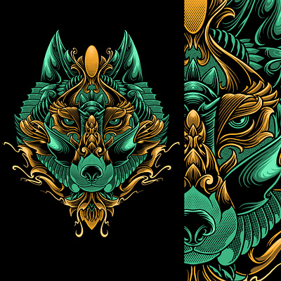 fox ornaments animal art artwork design drawing fox graphic graphic art illustration illustrator ornament