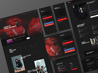 Hype2u - Commercial Website app design ui ux web