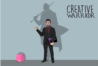 Creative Warrior creative draw drawing dribble graphicdesing illustration swadow