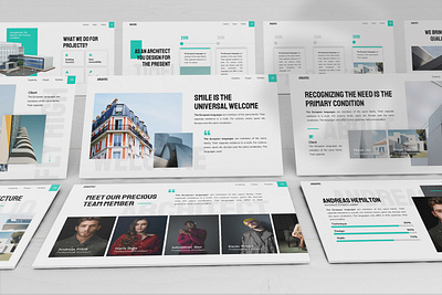 Arquitec - Architecture Powerpoint Template business presentation clean finance investor lookbook minimal pitchdeck powerpoint template presentation simple