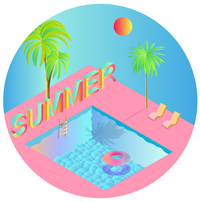 summer design illustration illustrator photoshop