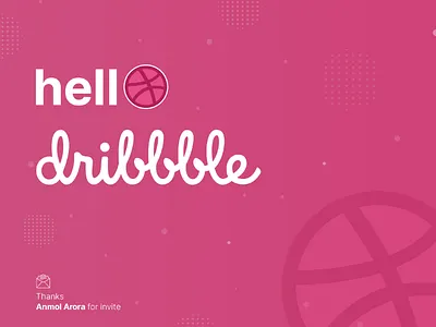 Hello Dribble creative design graphic hello hello dribble invite new thanks