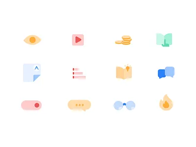 Unacademy Icons e learning education education app iconography icons pastel ui kit uiux