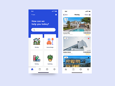Home contractor app mobile app service app ui uiux
