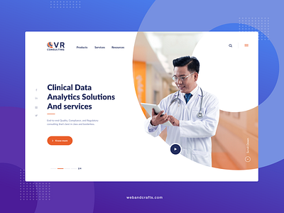 Medical website animation design flat ui ux web