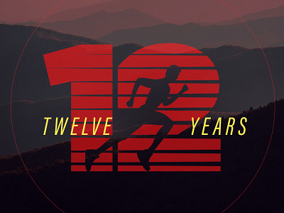 Twelve Years Logo logo run strike typogaphy