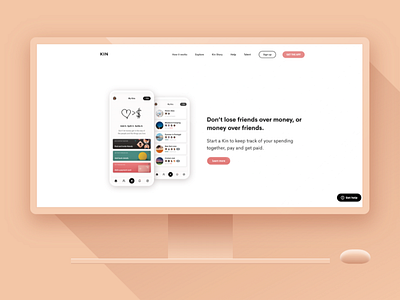 Kin + Paste design fintech flat kin paste paste app simplistic web