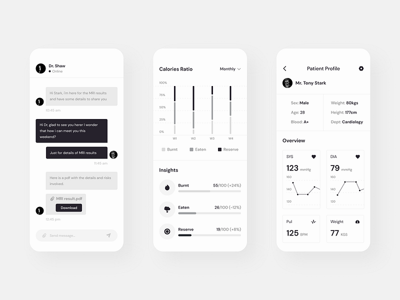 Medical App Exploration - Stats care doctor health medical medical app medical care medical design patient ui vietnam