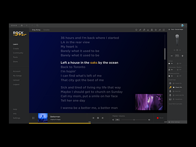 RockStar - Learn Singing (Sing Along) artist karaoke learn learning app learning platform music musical instrument musicapp musician rockstar sing singer web app