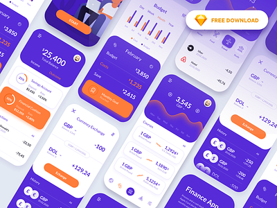 Finance Application - Free download aplication app app design bank currency exchange finance fintech freebie mobile product product design uiux