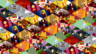 LDN, pattern. animation art direction illustration