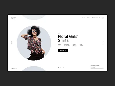 Elson - Round Product Slider animation branding contemporary creative design fashion flat minimal minimalism shop typography ui urban ux web website