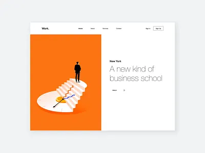 Web App - Work. animation colors design illustration landing minimal ui ux web website