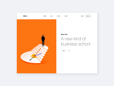 Web App - Work. animation colors design illustration landing minimal ui ux web website