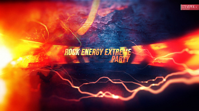 Rock Energy Extreme Party after effect cinematic motion design motiongraphics movie opener opening titles promo promotional design rock template titles
