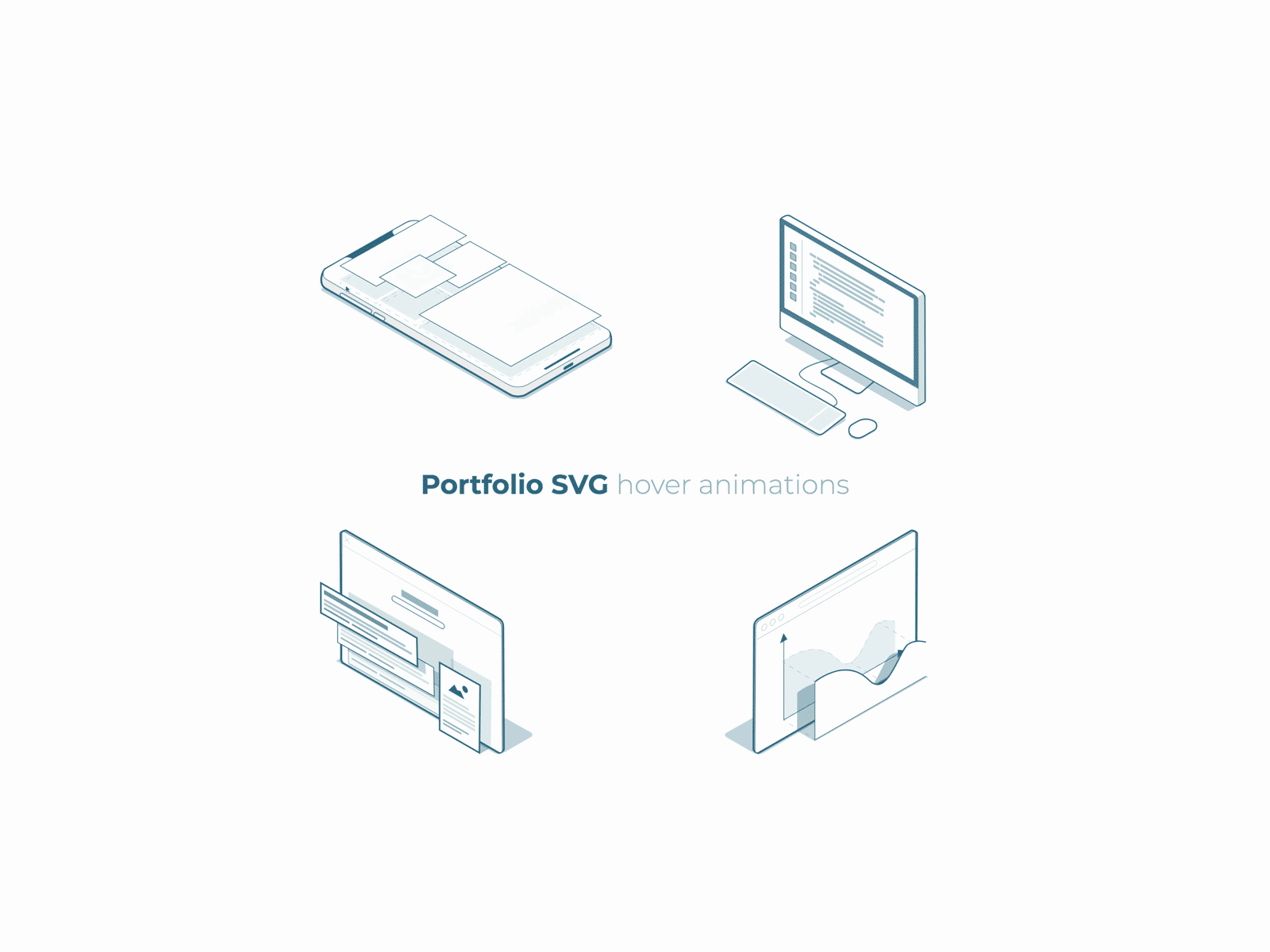 Portfolio SVG Animations animation creative design illustration illustrator isometric isometric art isometric design isometric illustration svg ui vector web design