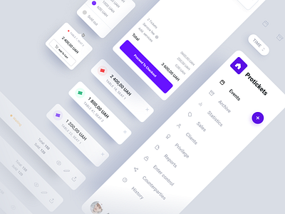 Two-sided event platform from Syndicode dashboard elements events management product design tickets ui user experience user interface ux web web app