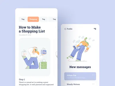 Illustrated Mobile App adobe xd affinity app figma free freebies illustrations illustrator interface mobile scetch ui ux vector