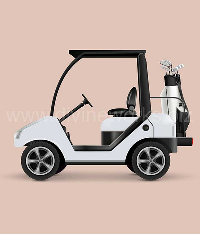 Golf Car Vector Illustration adobe illustrator golf caddy car vector golf car vector golf car vector illustration golf club graphic design illustration vector art vector graphic vector illustration