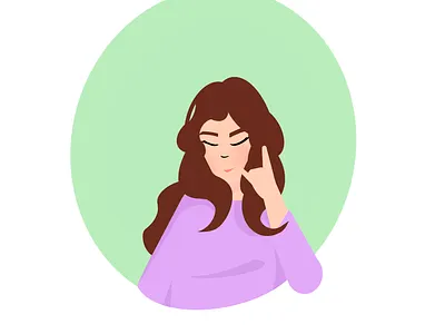 Claire | Illustration cute flow green illustration procreate purple swag