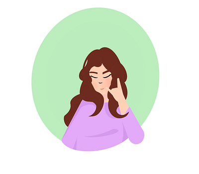 Claire | Illustration cute flow green illustration procreate purple swag