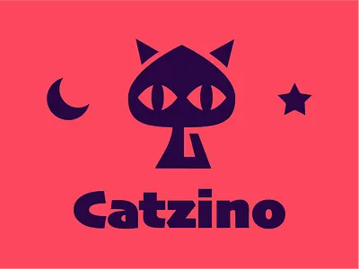 Cat logo angular cat dark devil logo minimalist night scary simple spooky