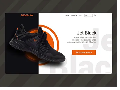 Bitis Hunter - Homescreen Redesign branding design landingpage shoe store sports design typography ui uidesign ux web web redesign