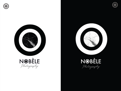 Finale - Nobèle Photography Logo & Watermark branding circle logo digital 2d graphic art graphic design handwritten font identity design lens logo photographer photography shape elements simple design vector