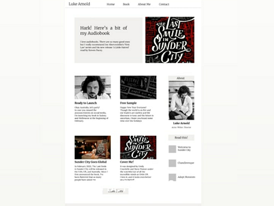 First blog design concept - Luke Arnold