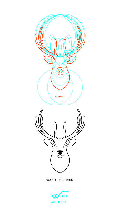 shapes of a doodle day III banff national park banff townsite brand branding creative direction design hike icon identity illustration maps myth thewayfindercompany wapiti elk