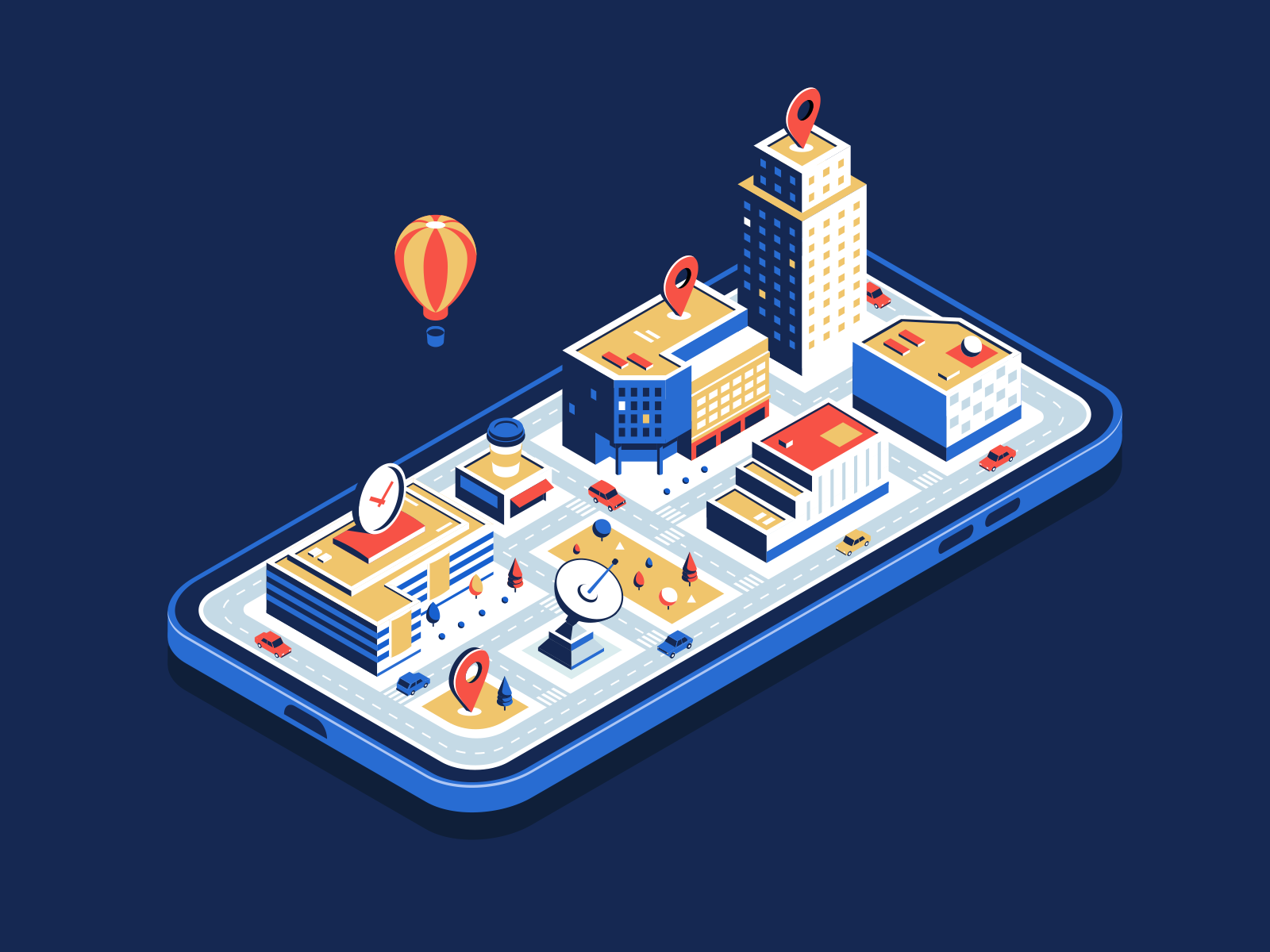 Example of Isometric city in the phone