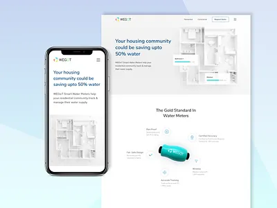 Marketing website- Smart Water Meter 2020 branding design marketing website product design responsive design save ui uidesign uiux ux uxdesign water website