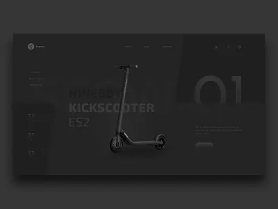 Segway KickScooter Concept concept design minimalist scooter segway ui web web design