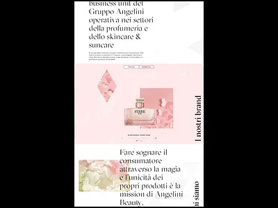 Angelini Beauty - Product Detail animation branding design fragrance typography ui ux web website