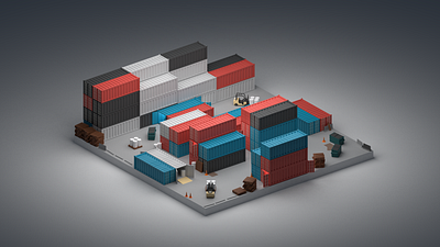 Shipment 3d blender blender3d container design digital digitalart house render shipment style