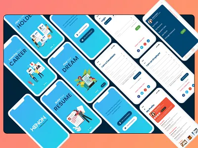 online job portal iOS mobile app ui ios app ui mobile app online job portal