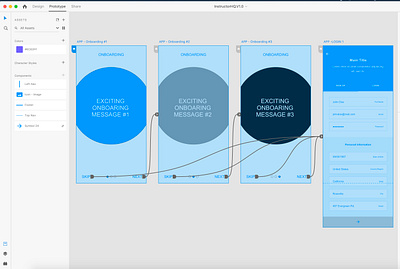 On boarding XD wireframes adobe xd ui ux wireframe