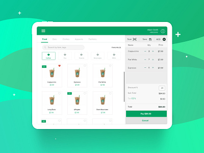 Pos 01 adobe xd cart checkout design food dailyui dashboard ui design food food and drink pos