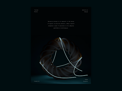 Twister Poster 3d c4d cinema4d design generative design graphics illustration poster