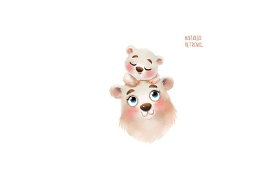 Mother animal illustration bear cartoon illustration character characterdesign childrenbook childrenillustration drawing illustration kids book love