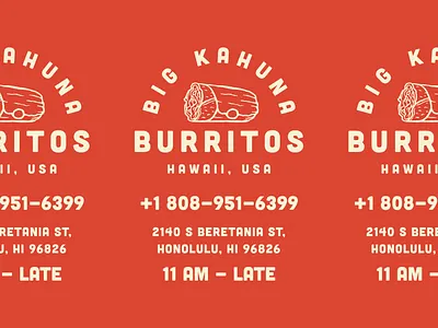 Big Kahuna Burritos badge branding design iconography illustration lettering lockup logo logotype typography